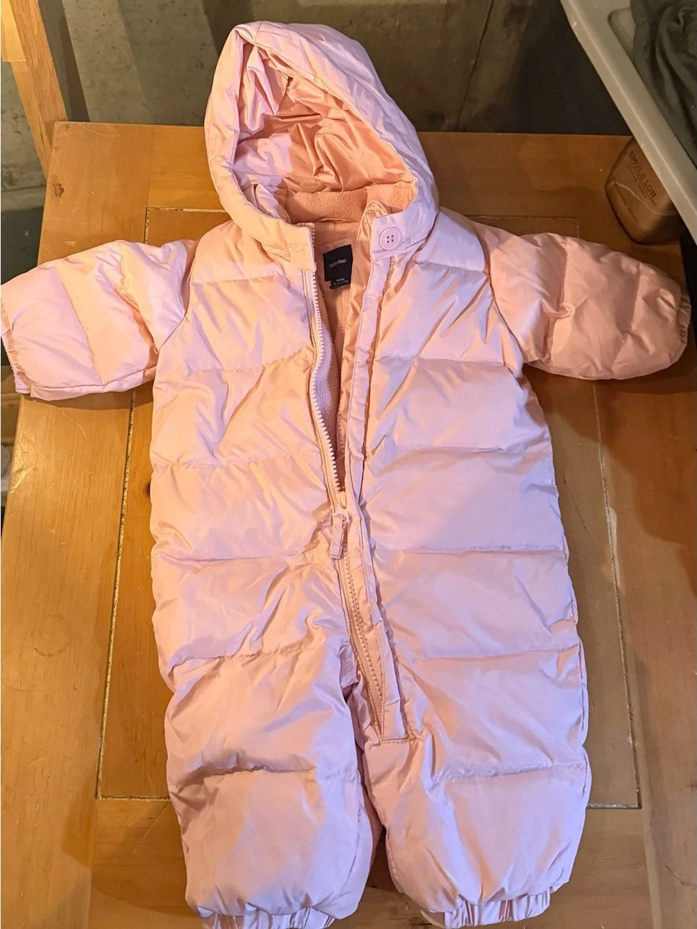 Baby Gap Pink Hooded Insulated One-Piece Snowsuit